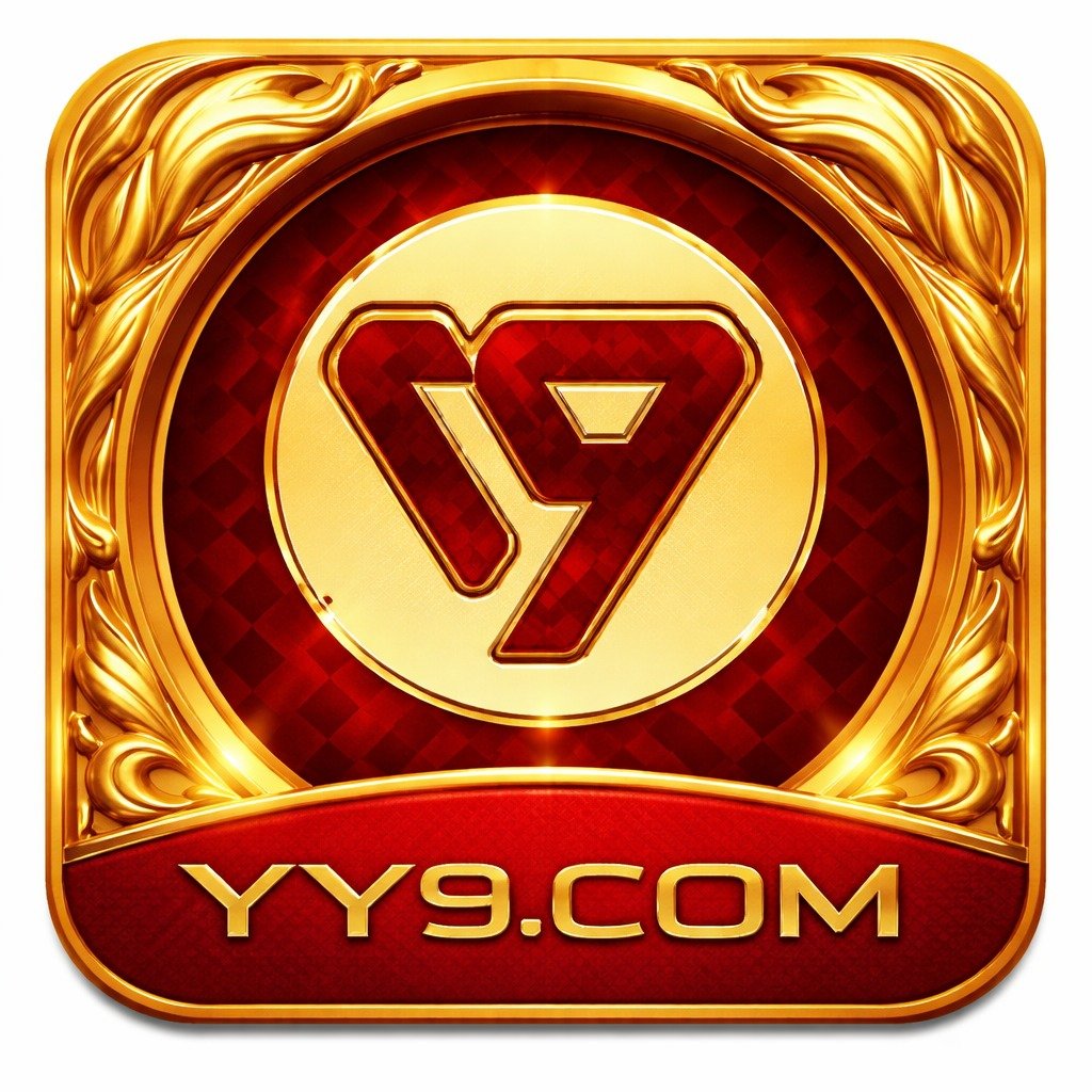 YY9 game logo gold red design YY9.com official app icon for download